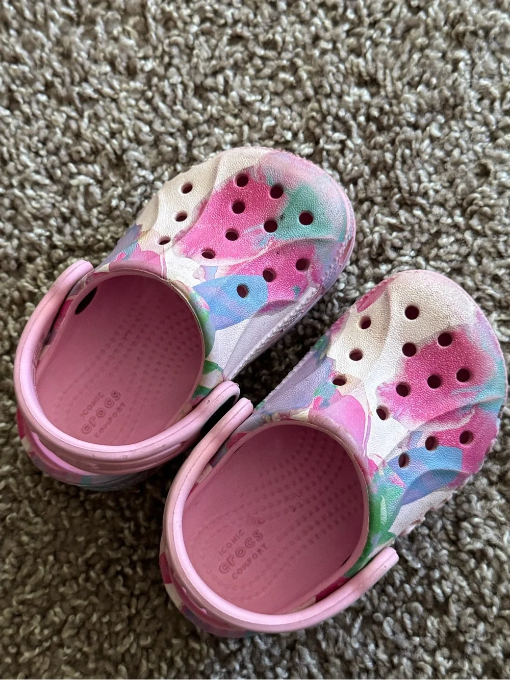 Crocs Kids Classic Clog Floral Pink – Size C5